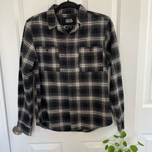 Native Youth brand black plaid flannel shirt
